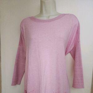 Lilly Pulitzer Light Pink Heather Boatneck Top Small
